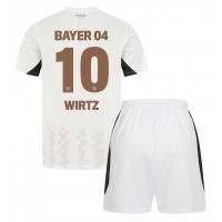 Echipament fotbal Bayer Leverkusen Florian Wirtz #10 Tricou Deplasare 2024-25 pentru copii maneca scurta (+ Pantaloni scurti)